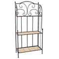 Etagere in ferro e vimini 60X28H126 