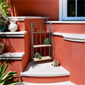 Etagere in ferro e vimini 60X28H126 