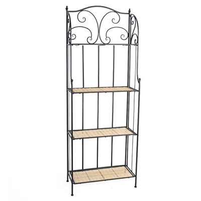 Etagere in ferro e vimini 60X28H165 