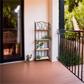 Etagere in ferro e vimini 60X28H165 