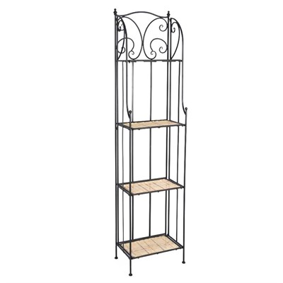 Etagere in ferro e vimini 38X25H162 