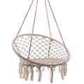 Poltrona amaca pensile in cotone beige 80X80X125