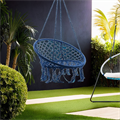 Poltrona amaca pensile in cotone blu 80X80X125
