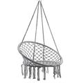 Poltrona amaca pensile in cotone grigio 80X80X125