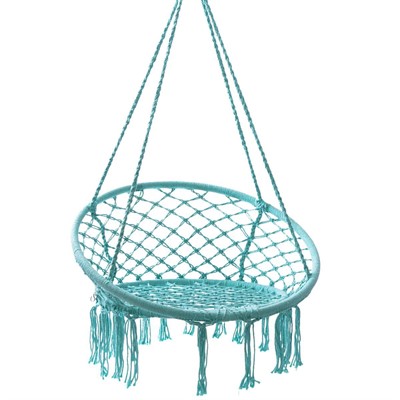 Poltrona amaca pensile in cotone verde 80X80X125