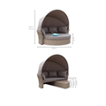 Divano ovale in polirattan Arena 200X184H64 