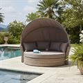 Divano ovale in polirattan Arena 200X184H64 