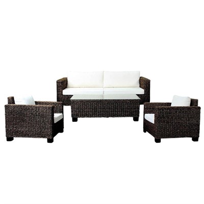 Salotto completo Paula in rattan nero