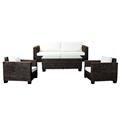 Salotto completo Paula in rattan nero