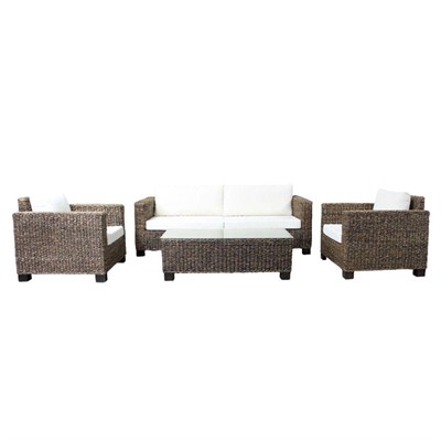 Salotto completo Paula in rattan marrone 