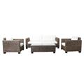 Salotto completo Paula in rattan marrone 