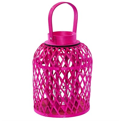 Lanterna in abete fucsia Ø11H30 