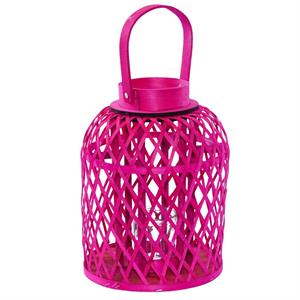 Lanterna in abete fucsia Ø11H30 