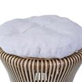 SGABELLO ETHERAL IN RATTAN CON CUSCINO DIAMETRO CM 40 X 42H