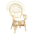 Poltrona pavone in rattan 85X60H122 