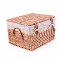 Baule in vimini bollito 40X33H26+32X25X21 in set di 2