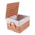 Baule in vimini bollito 40X33H26+32X25X21 in set di 2