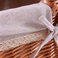 Cesto picnic rettangolare in vimini bollito foderato 40x30H23/40