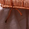 Cesto picnic rettangolare in vimini bollito foderato 40x30H23/40