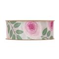 Rocchetto nastro bianco Romantic roses 4cmX15mt