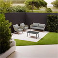 Tavolino in alluminio e ceramica Pula 80X55H40 