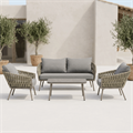 Tavolino in alluminio e ceramica Pula 80X55H40 