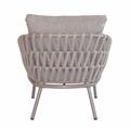Poltrona in allumino e corda Pula 75X79H69 