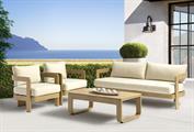 Salotto completo in alluminio effetto legno Tropea 
