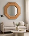 Specchio ottagonale in legno di abete 119H119 