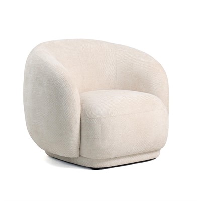 Poltrona in tessuto avorio Alba 93X87H75