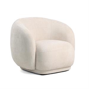 Poltrona in tessuto avorio Alba 93X87H75