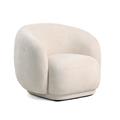 Poltrona in tessuto avorio Alba 93X87H75