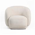 Poltrona in tessuto avorio Alba 93X87H75