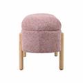 Panca baule effetto bouclé rosa Lara 108X41H48 