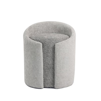 Pouf in tessuto grigio Noa 43X41H52 
