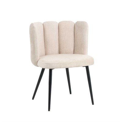 Sedia in velluto crema Elsa 60X53H45/75 