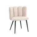 Sedia in velluto crema Elsa 60X53H45/75 