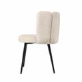 Sedia in velluto crema Elsa 60X53H45/75 