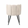 Sedia in velluto crema Elsa 60X53H45/75 