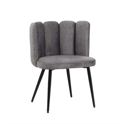 Sedia in velluto grigio Elsa 60X53H45/75 