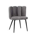 Sedia in velluto grigio Elsa 60X53H45/75 