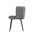 Sedia in velluto grigio Elsa 60X53H45/75 