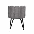 Sedia in velluto grigio Elsa 60X53H45/75 