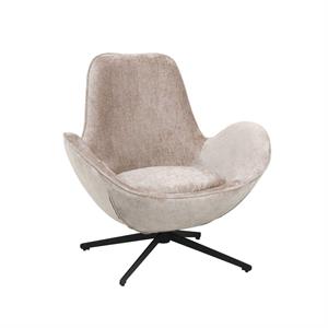 Poltrona girevole in tessuto grigio Dora 86X76H87 