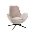 Poltrona girevole in tessuto grigio Dora 86X76H87 