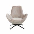 Poltrona girevole in tessuto grigio Dora 86X76H87 