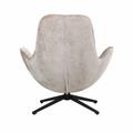 Poltrona girevole in tessuto grigio Dora 86X76H87 