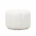 Pouf effetto bouclé crema Lisa 52X52H39 