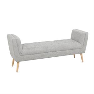 Panca in tessuto grigio Lila 150X46H61 