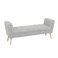 Panca in tessuto grigio Lila 150X46H61 